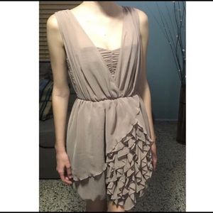 Nude / Taupe Ruffle Dress from H&M